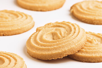 Shortbread Cookies isolated on white background