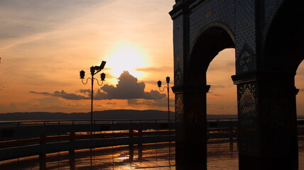 Sunset in Sutaungpyei Pagoda, Mandalay, Myanmar (Burma)