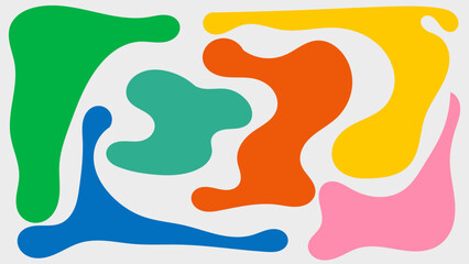 Abstract Modern Colorful Shape Background with Fluid Organic Form Design