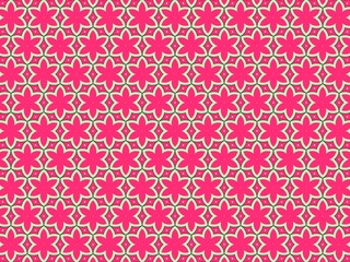 A vibrant pink floral pattern with a light green background, perfect for adding a touch of nature.