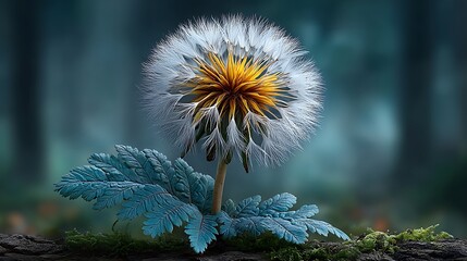 dry thistle flower in the wind