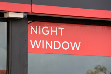 Night Window service point at a petrol gas station