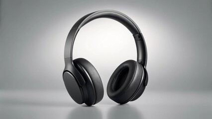 A high-end pair of over-ear headphones, expertly lit to highlight their smooth matte finish. The image evokes a sense of premium sound quality and sophisticated style.

