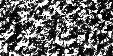 Grunge abstract black and white background painted with ink. Botanical concept hand drawn. Artistic and natural grungy texture perfect for posters, packaging, invitations and web design.