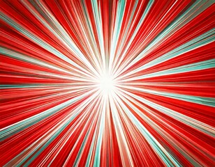 High-energy pop art comic background with lightning explosion. Red and white comic