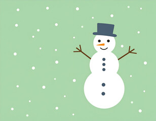 Happy Snowman Winter Snow Holiday.