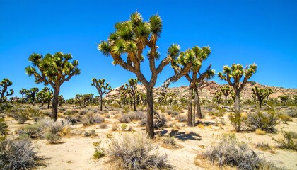 Fototapeta premium Desert landscape with Joshua trees (5)
