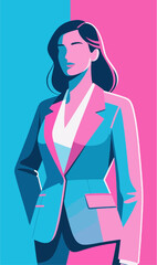 office worker woman vector
