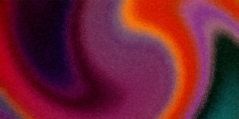 Abstract digital artwork with vibrant swirling gradients in shades of purple, red, orange, and teal. Soft textured strokes create a dynamic and colorful fluid pattern, ideal for modern art, 