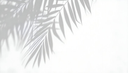 Palm Shadow Overlay with White Background.