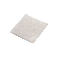 Single White Cleaning Cloth Isolated on Black Background