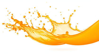 Orange Juice Splash with White Background. (1)
