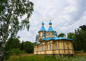 The medieval Church of the Assumption of the Blessed Virgin Mary in the Gethsemane Skete on the...