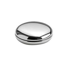 Sleek Modern Polished Metal Compact or Trinket Box