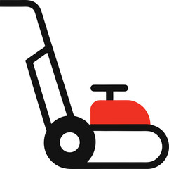 Lawn Mower Icon Set Vector Illustration Gardening and Landscaping Equipment Designs
