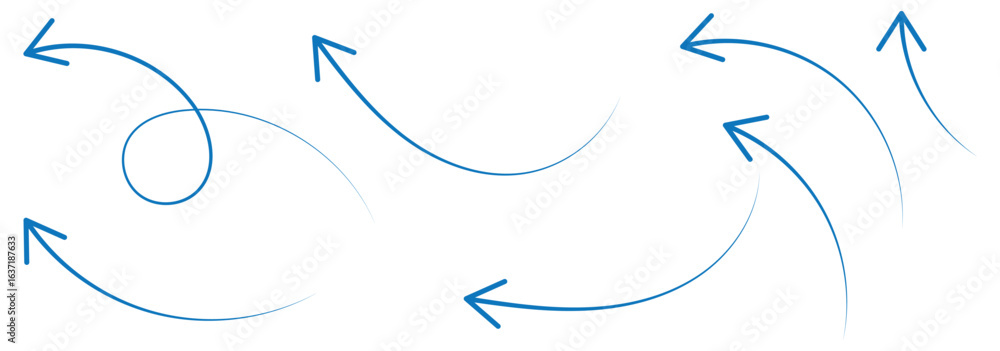 Poster wavy curved long arrow icon. long line arrow vector. flat style arrow symbol. arrow on a transparent