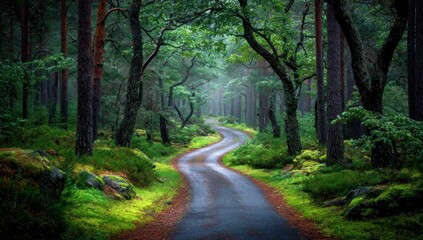 Naklejka premium Serpentine Road