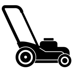 Lawn Mower Icon Set Vector Illustration Gardening and Landscaping Equipment Designs