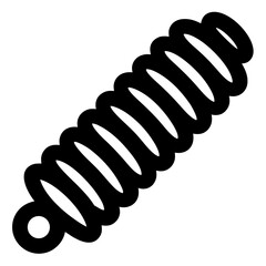 Metal Spring Icon Line Art Vector Illustration for Mechanical and Industrial Designs