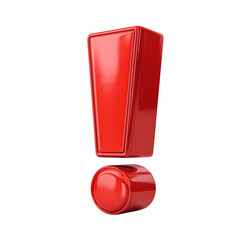 Red exclamation point graphic design