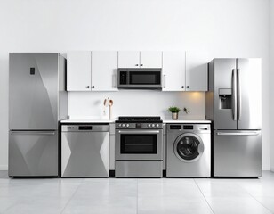 set of of household appliances. vector illustration