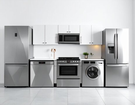 set of of household appliances. vector illustration