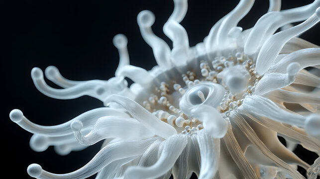 Closeup anemone organism