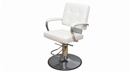 3d rendering illustration of modern barbershop chair on white background 