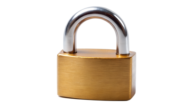 padlock isolated on white - Powered by Adobe