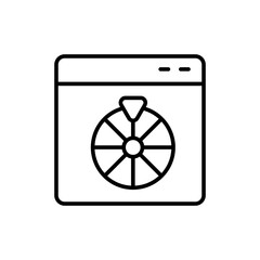Online lottery outline icons, minimalist vector illustration ,simple transparent graphic element .Isolated on white background