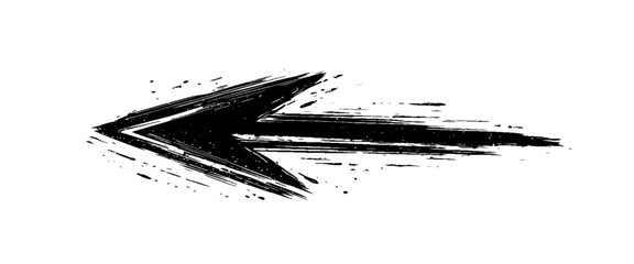 Vector new style black hand drawn brush stroke grunge arrow symbol brush paint