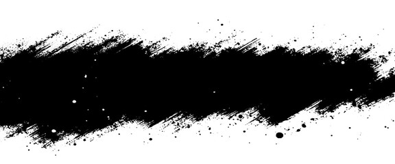 Vector grunge black ink paint brush stroke	
