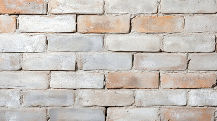 Obraz premium Textured brick wall with mix of light and dark tones, showcasing rustic appearance
