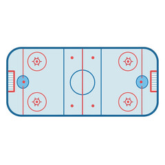  illustration of a hockey court