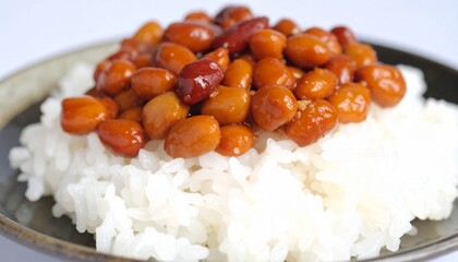 Natto Over White Rice