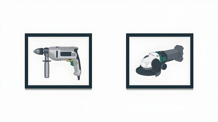 battery powered drill vector