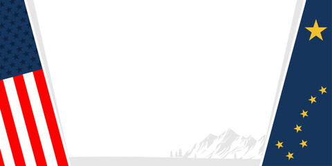 Alaska Day. flag background with copy space area for text. Suitable to use on Alaska Day Event