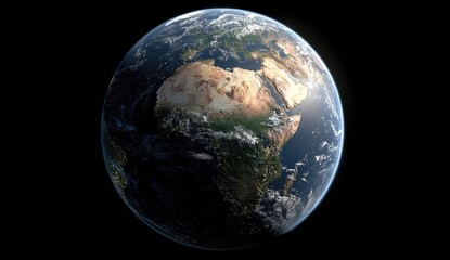 Earth, Sunrise, Space, Africa, Clouds, Planet,  Global, View,  Background,  Education