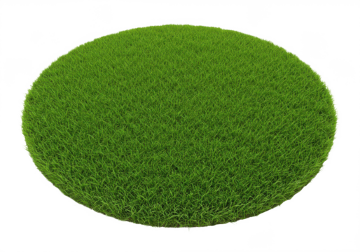 round green grass cutout