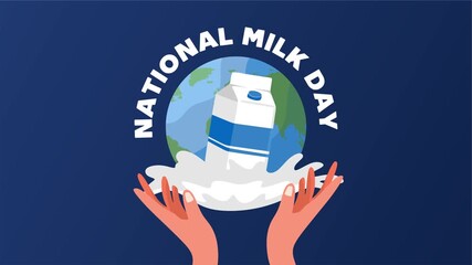 National Milk Day with fresh milk