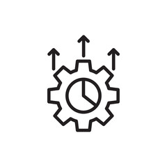 Market analysis outline icons, minimalist vector illustration ,simple transparent graphic element .Isolated on white background