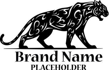 Black horse silhouette vector logo design illustration for the year of the horse