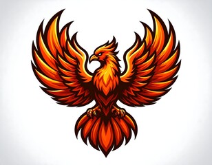 Fototapeta premium Fiery phoenix graphic