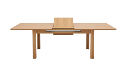 Wooden Table Extends with Slide Mechanism in Studio, Home Furniture and Dining Room Decor