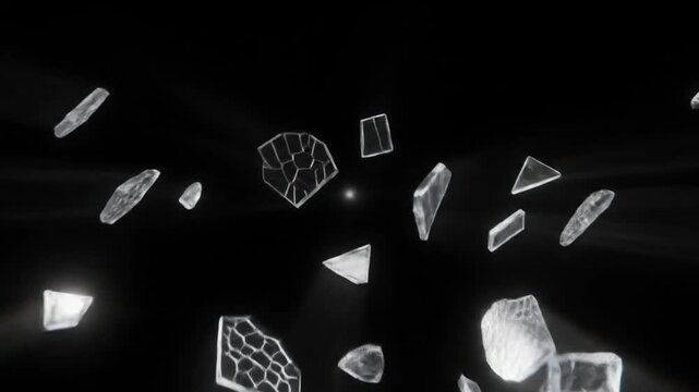 exploding disco ball shards light