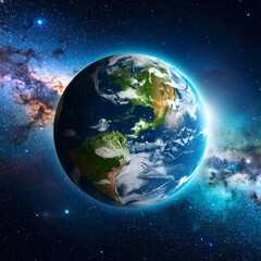 Fototapeta premium Earth in a cosmos of stars