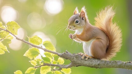 Red Squirrel in English countryside