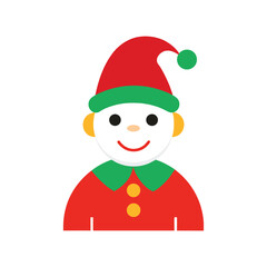 Christmas Clown in Red and Green Costume – Holiday Vector Isolated Design