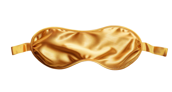 Golden silk eye mask, smooth and luxurious