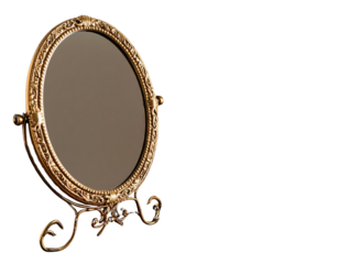 antique mirror isolated on white